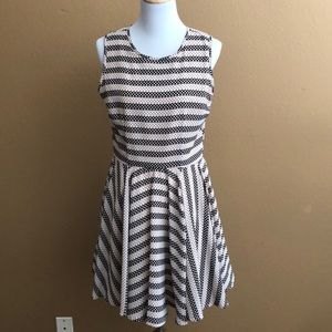 Pink and black sleeveless dress